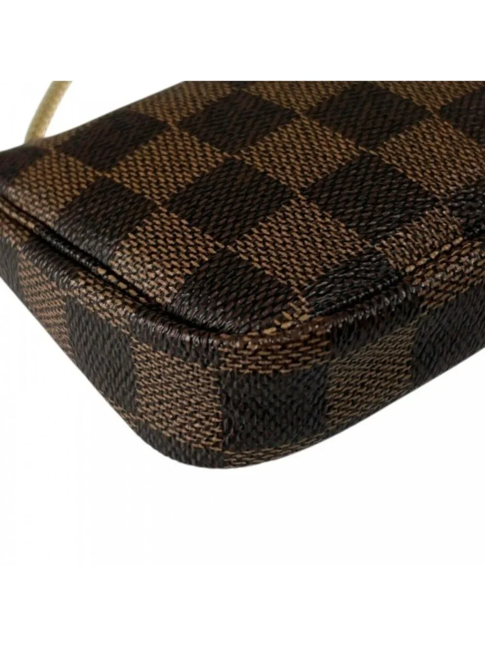 Louis Vuitton Pouch Damier Canvas Brown Gold